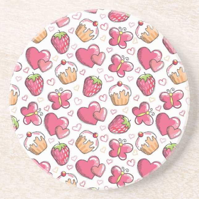 Posavasos modelo romántico de la comida (Frente)