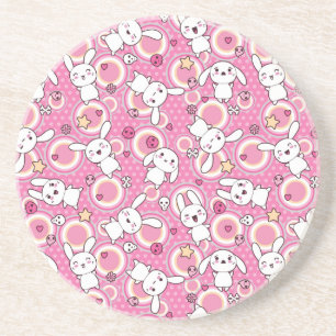 Posavasos modelo rosado del kawaii