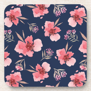 Posavasos Modelo rosado oscuro de la acuarela