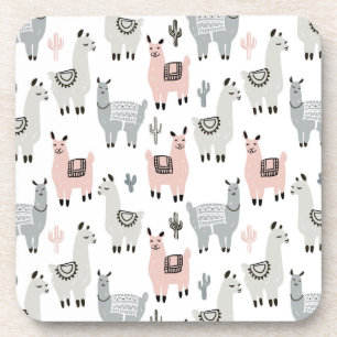 Posavasos Modelo sonriente de las llamas
