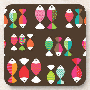 Posavasos Modelo subacuático 2 de los pescados retros