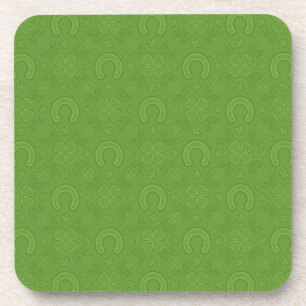 Posavasos Modelo verde afortunado de los iconos