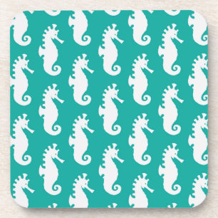 Posavasos Modelo verde azulado 1 del Seahorse