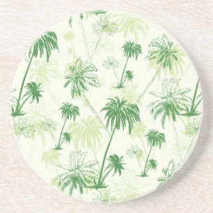 Posavasos Modelo verde de la palmera