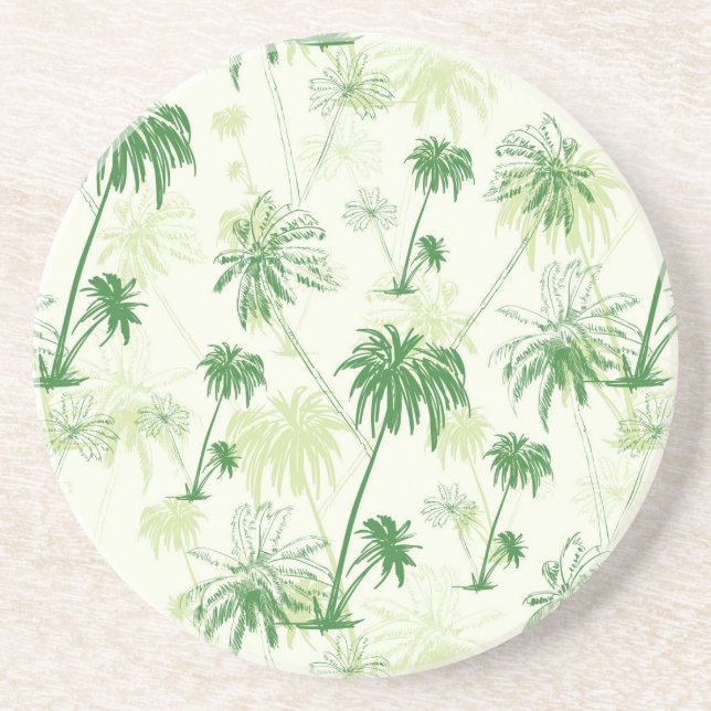 Posavasos Modelo verde de la palmera (Frente)
