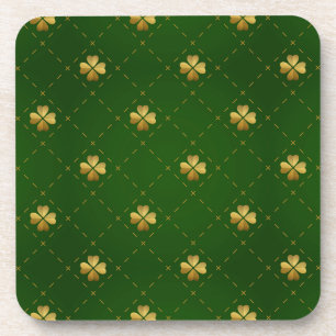 Posavasos Modelo verde de oro del trébol