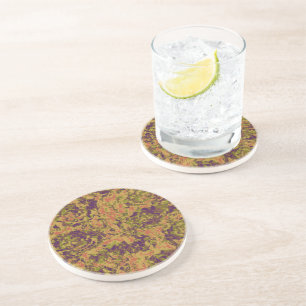 Posavasos Modelo vibrante del camuflaje de la flor