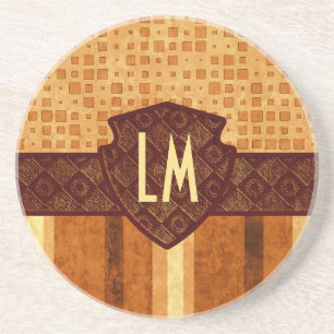 Posavasos Modelos ambarinos del naranja de Brown del Grunge
