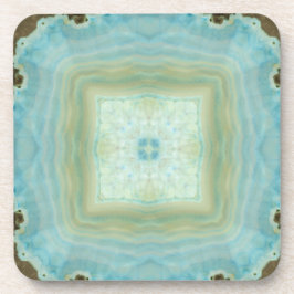 Posavasos Modelos poner crema azules del cristal de la