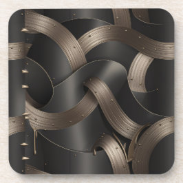 Posavasos Modern Bronze Flow Coasters – Luxury Table Decor