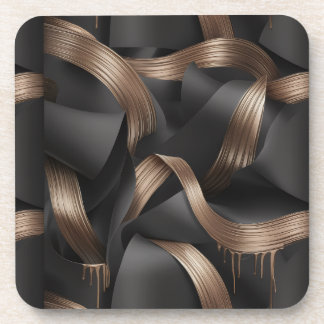 Posavasos Modern Bronze Flow Luxury Masculine Accent