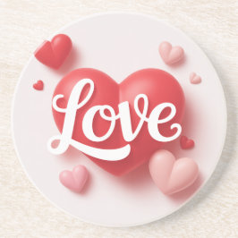 Posavasos Modern Elegant Valentine’s Day Romantic Love Desig