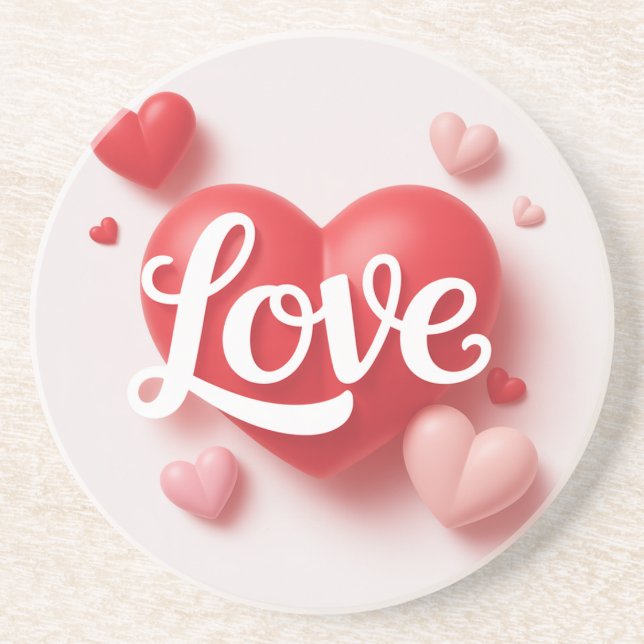 Posavasos Modern Elegant Valentine’s Day Romantic Love Desig (Frente)