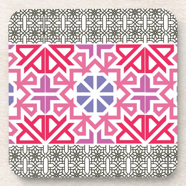 Posavasos Modern Geometric colorful Boho Pattern (Frente)