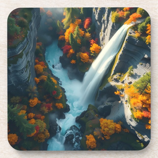 Posavasos Modern Navy & Gold Abstract Mountain Peak – Luxury (Frente)