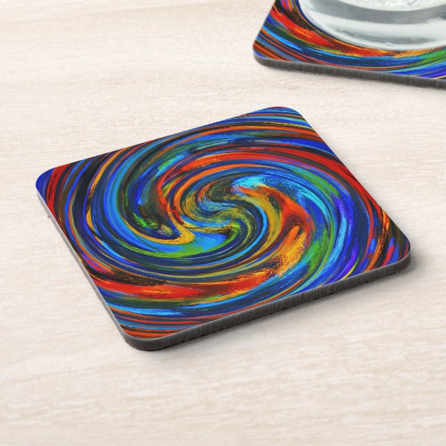 Posavasos Modern Swirl Resumen Arte #10 (Lado Izquierdo)