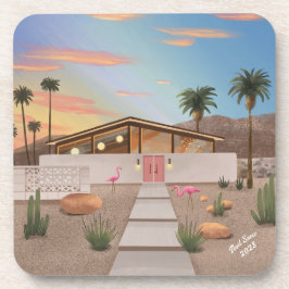 Posavasos Moderna casa Flamingo de mediados del siglo XX