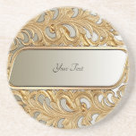 Posavasos Moderna escayola de arenisca ornada de oro<br><div class="desc">Hermosa Monasterio Ornate de Oro Moderno</div>