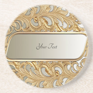 Posavasos Moderna escayola de arenisca ornada de oro