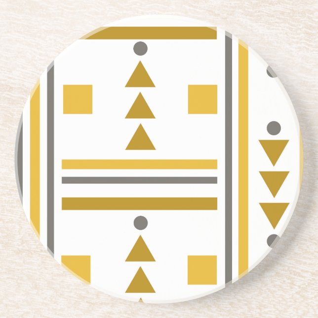 Posavasos Moderna escayola de piedra de estilo geométrico (Frente)