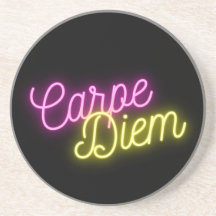 Moderna Neon Carpe Diem Word Art