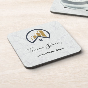Posavasos Moderna y elegante finca inmobiliario blanca
