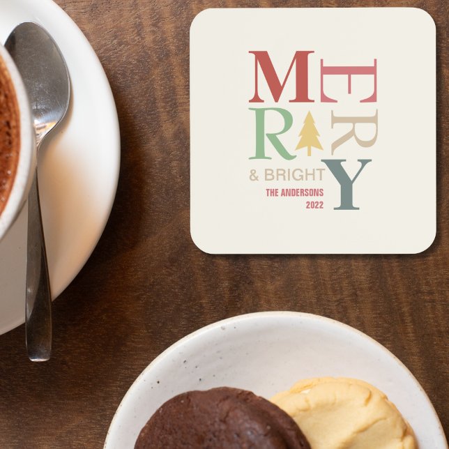 Posavasos Moderna Y Moderna Merry Y Brillante Colorido Minim (Subido por el creador)