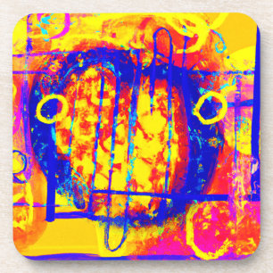 Posavasos Modernas abstracciones vibrantes arte