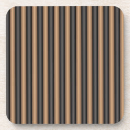 Posavasos Modernas y elegantes rayas marrones tostadas con p