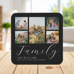 Posavasos Moderno Collage de fotos Personalizado Elegante Fa<br><div class="desc">Crea tus propias galeras personalizados,  simplemente agrega tus fotos favoritas para una montaña rusa personalizada.</div>