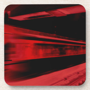 Posavasos Moderno, fresco concepto de movimiento en rojo y n