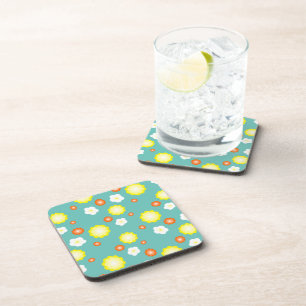 Posavasos Moderno gradiente lindo Daisy flores patrón girato