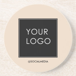 Posavasos Moderno logotipo profesional para empresas Beige