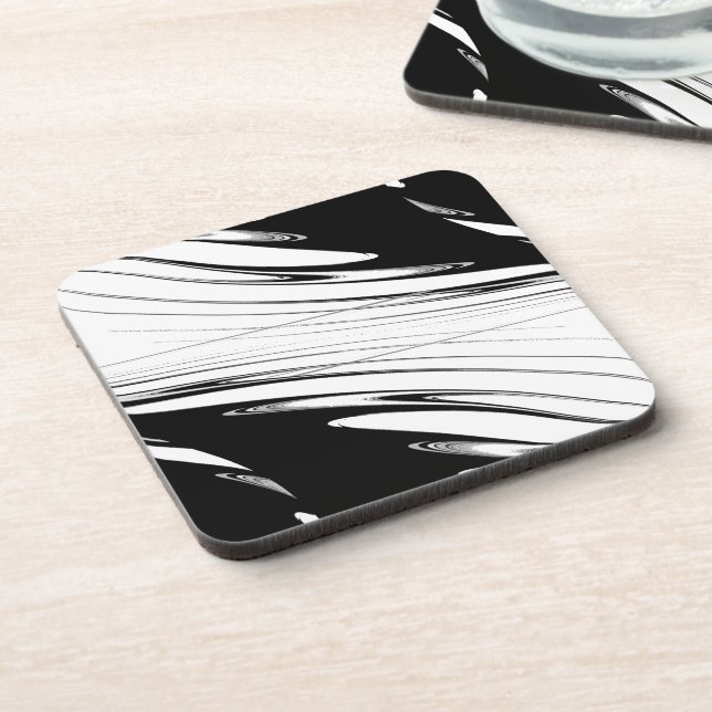 Posavasos Moderno negro y blanco (Lado Izquierdo)