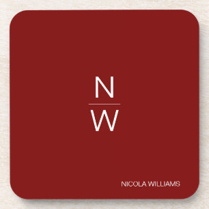 Posavasos Moderno profesional Simple Minimalista oscuro rojo