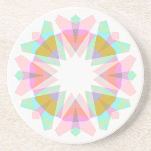 Posavasos Moderno Retro Rosa Verde Estrella Dopamina Decor F