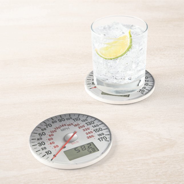 Posavasos Moderno Speedómetro para coches de 170 MPH (Lado)