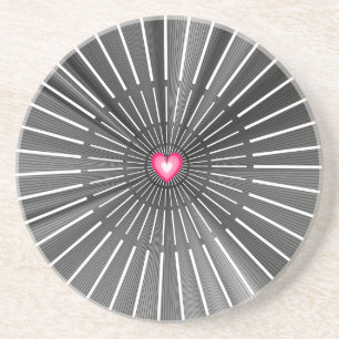 Posavasos Moderno y negrita Black & Pink HeART Elegante Guay