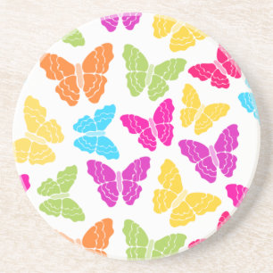 Posavasos Moderno y vibrante estilo de corte de mariposa arc