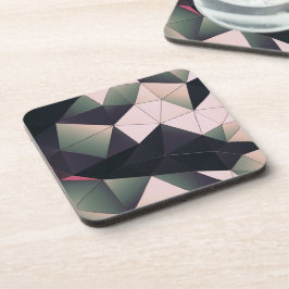 Posavasos Modernos casquillos duros de polígonos multicolor