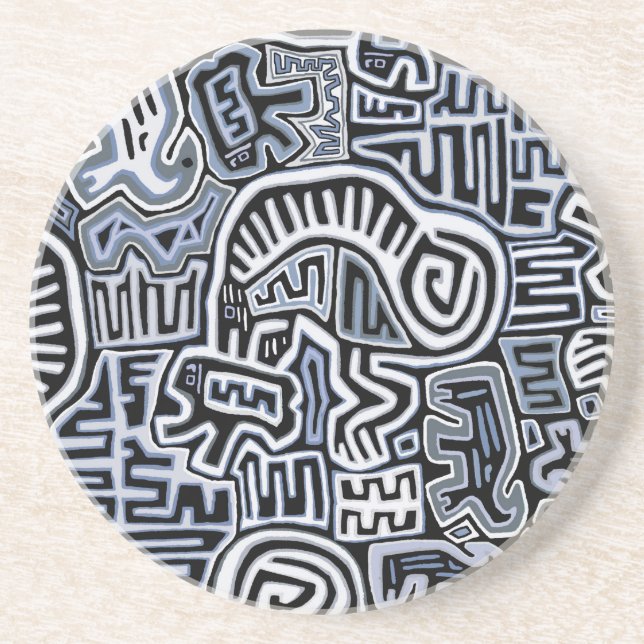 Posavasos Mola Ritual de Chaman Peyote (Frente)