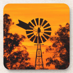 Posavasos Molino de viento al atardecer, Australia