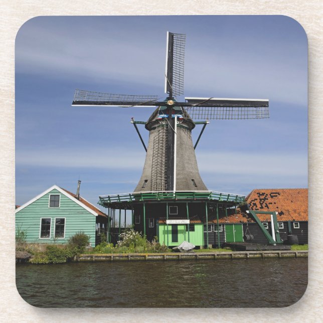 Posavasos Molino de viento, Zaanse Schans, Holanda, Países B (Frente)