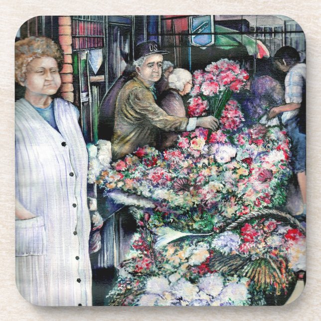 Posavasos Momento mágico en el mercado de Misloc (Frente)