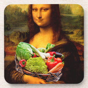 Posavasos Mona Lisa ama a las verduras
