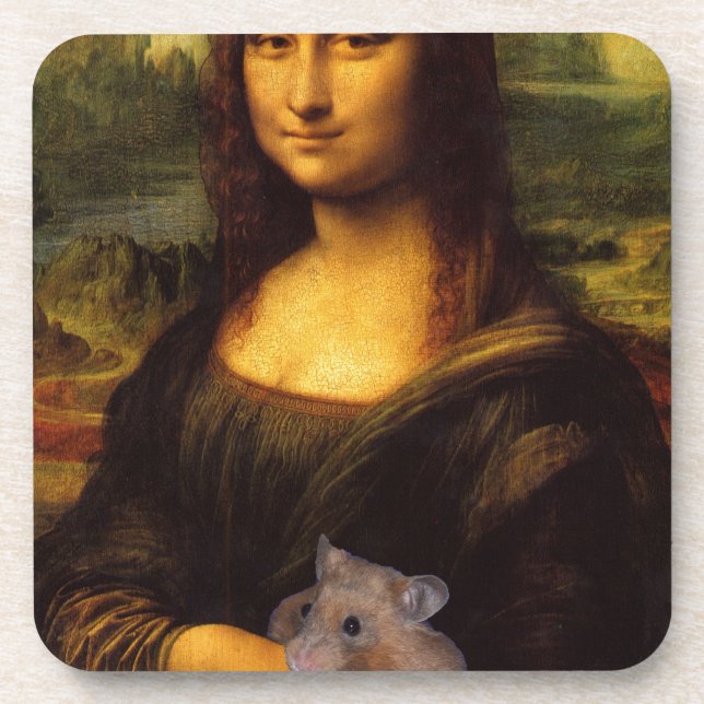 Posavasos Mona Lisa Con Hamster (Frente)