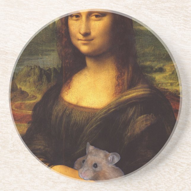 Posavasos Mona Lisa Con Hamster (Frente)