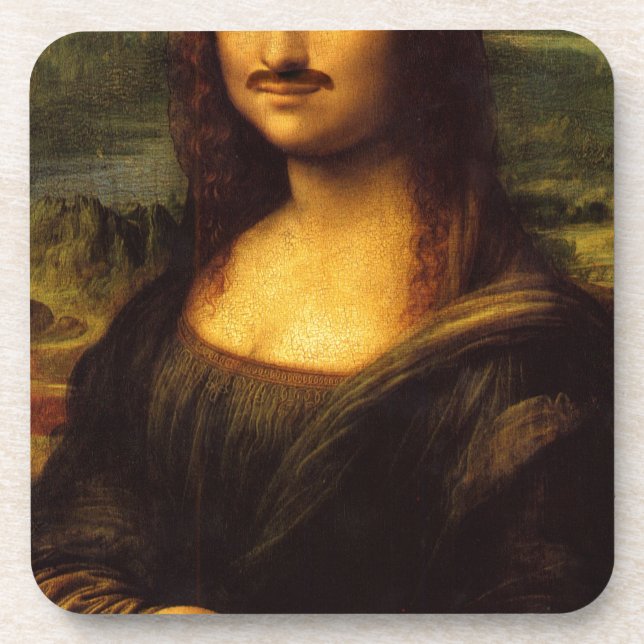Posavasos mona lisa mustache (Frente)