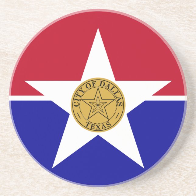Posavasos Monasterio con Bandera de Dallas, Texas, Estados U (Frente)