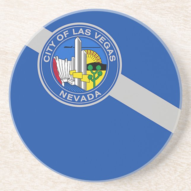 Posavasos Monasterio con bandera de Las Vegas, Nevada, Estad (Frente)